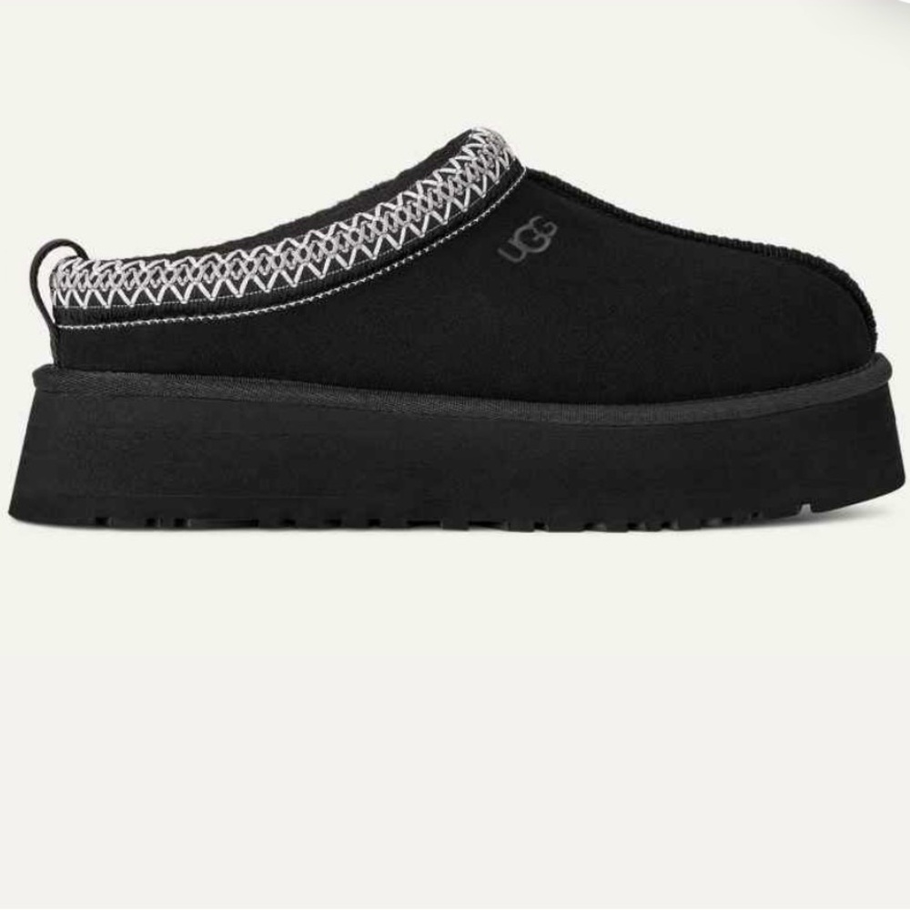 UGG Black Platform Mules with Chunky Sole